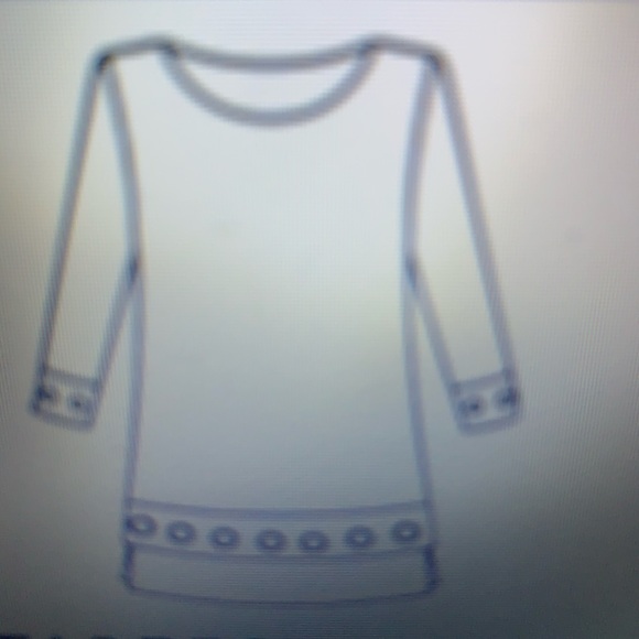 EVA VARRO GROMMET LAYERED TUNIC BLACK /Gold - Picture 4 of 4